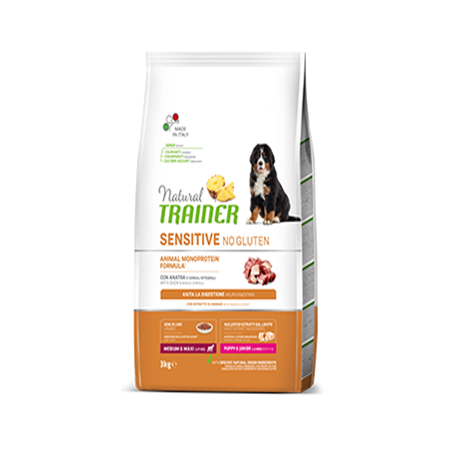 Mangime Cane Trainer Fitness3 Puppy&Junior MediumMaxi Anatra 3kg